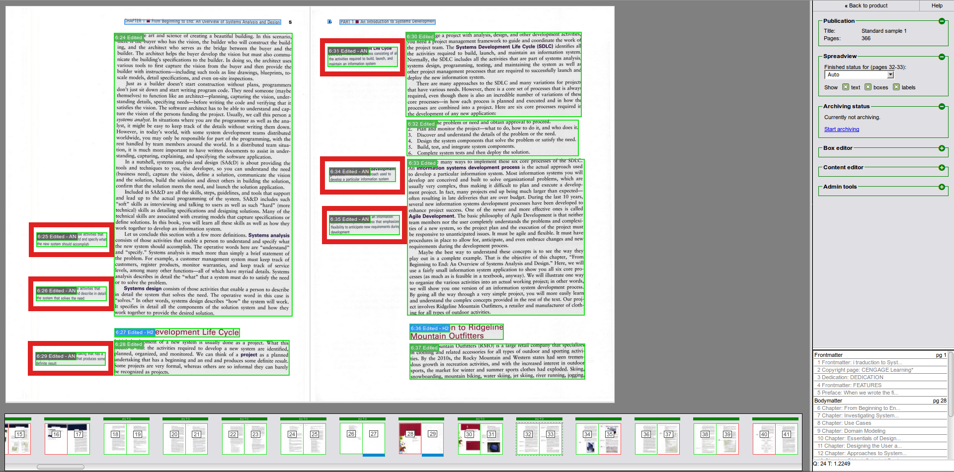 Annotations example. The text each annotation refers to can be seen in bold.